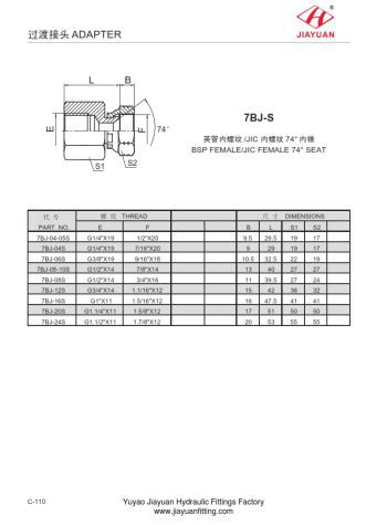 Θήκη περιστροφικού εδράνου JIC θηλυκού JIC